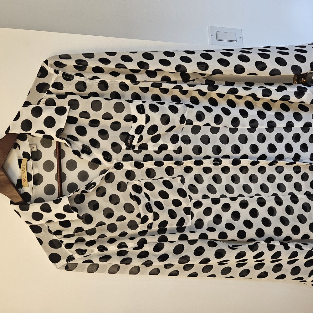 Black and White Polka Dot Blouse